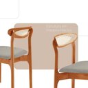 Ver imagem 4 de Conjunto 2 Cadeira de Jantar Noronha Premium Moderna Mobília Quartzo/imbuia Natural