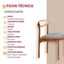 Ver imagem 6 de Conjunto 2 Cadeira de Jantar Noronha Premium Moderna Mobília Quartzo/imbuia Natural