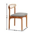 Ver imagem 2 de Conjunto 2 Cadeira de Jantar Noronha Premium Moderna Mobília Quartzo/imbuia Natural