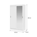 Ver imagem 2 de Guarda-roupa Casal Nivus 2 Portas de Correr com Espelho 2 Gavetas Carraro