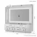 Ver imagem 2 de Home Dominus Ideal para Tv até 65'' com Led e Pés Metálicos:cinamomo / Off