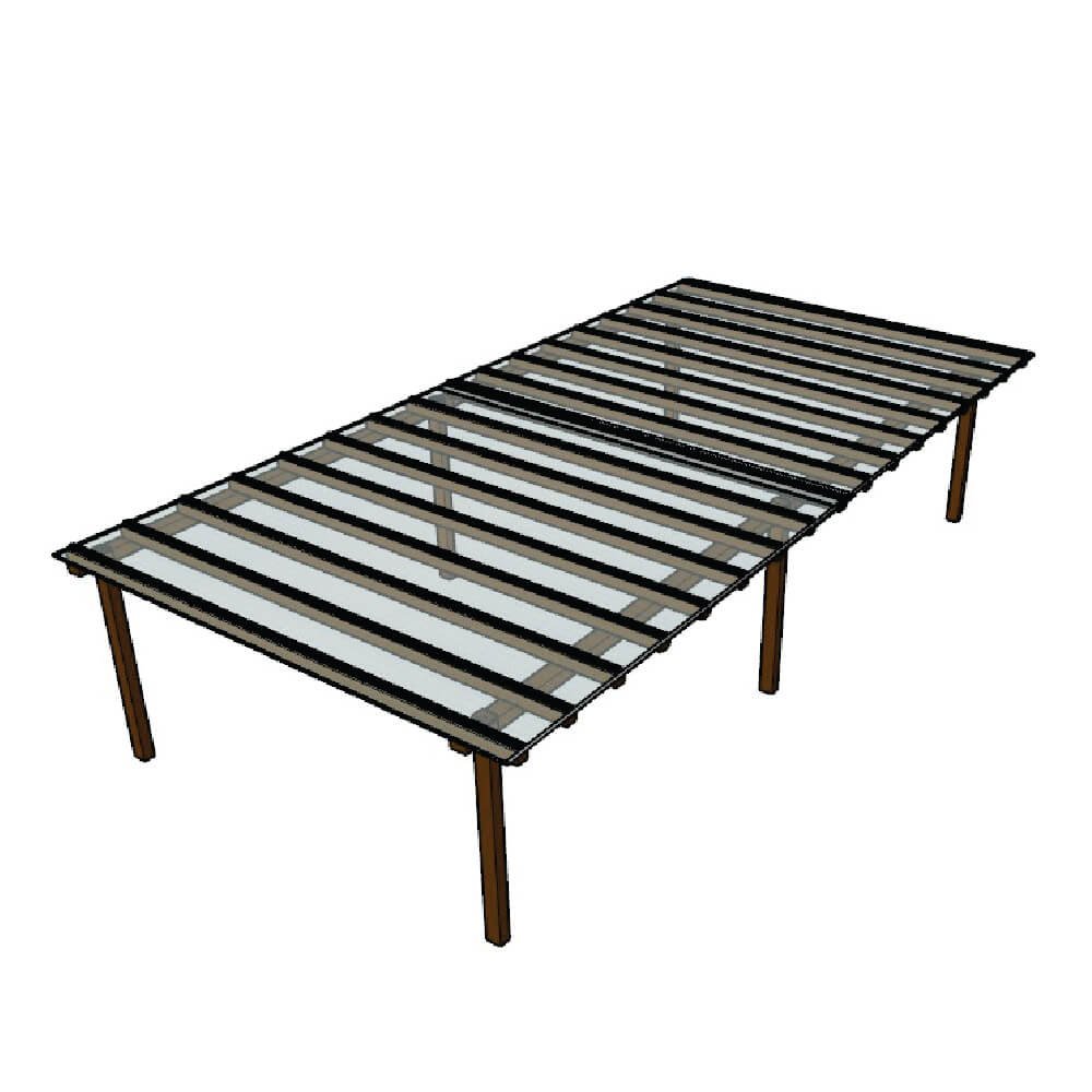 Cobertura Policarbonato Alveolar 8,00m x 4,00m - Cristal 4mm - 1