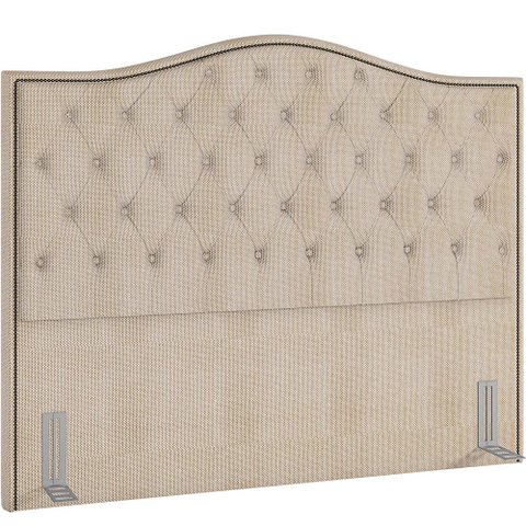 Cabeceira Cama Box Casal King 195 cm P05 Grécia Linho Creme - Lyam Decor