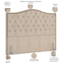 Ver imagem 3 de Cabeceira Cama Box Casal King 195 cm P05 Grécia Linho Creme - Lyam Decor