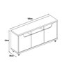 Rack para TV até 60 Polegadas 160cm 1 Gaveta 2 Portas Jersey  - 3
