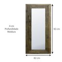 Ver imagem 5 de Espelho Decorativo com Dupla Moldura Rústica 82cm x 92cm Decore Pronto