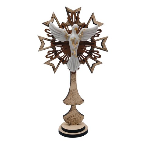 Pedestal Adorno de Mesa Divino Espírito Santo Grande FORNECEDOR 54 0446