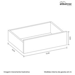 Cômoda Turquesa 1 Porta e 4 Gavetas Cinamomo/off White - Móveis Albatroz - 4 Cômoda Turquesa 1 Porta e 4 Gavetas Cinamomo/off White - Móveis Albatroz - 4