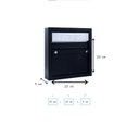 Ver imagem 3 de Caixa de correio cartas correspondência portão grade ou embutir  parede ou muro chapa de aço  preta