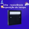 Caixa de correio cartas correspondência portão grade ou embutir  parede ou muro chapa de aço  preta - 4