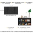 Ver imagem 4 de Aparador Buffet 4 Portas Viena Multimóveis Preto/Branco