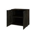 Ver imagem 5 de Armário Baixo com 02 Portas 75x80x42cm Wlab80 Carvalho Dark Preto