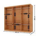 Ver imagem 3 de Guarda Roupa Casal Connor Mdf 3 Portas e 6 Cabideiros com Espelho Moderna Mobília