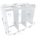 Ver imagem 2 de CLOSET TRIPLO A2,00 PAREDE 2,10 X 0,80 M305.B (LOJA DE ROUPASS) MUNDI MOVEIS