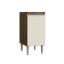 Ver imagem 3 de Balcão para Cozinha 40cm 1 Porta Athena Móveis Marrom/Itaúba/Off White