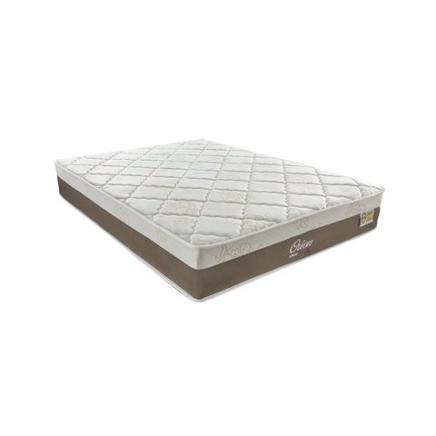 Colchão Casal Orion Molas Ensacadas Linha 28x 188x 138cm Branco/Tabaco Montreal