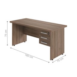 Mesa 1600 com Armário Belvedere Noce - 2