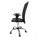 Ver imagem 3 de Cadeira Escritório Presidente Executiva Ergonômica Apoio Lombar Nr17 Giratória Costura Esteirinha