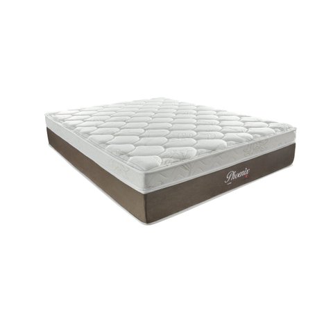 Colchão King Super Molas Ensacadas Linha 34x 203x 193cm Montreal Branco/Tabaco