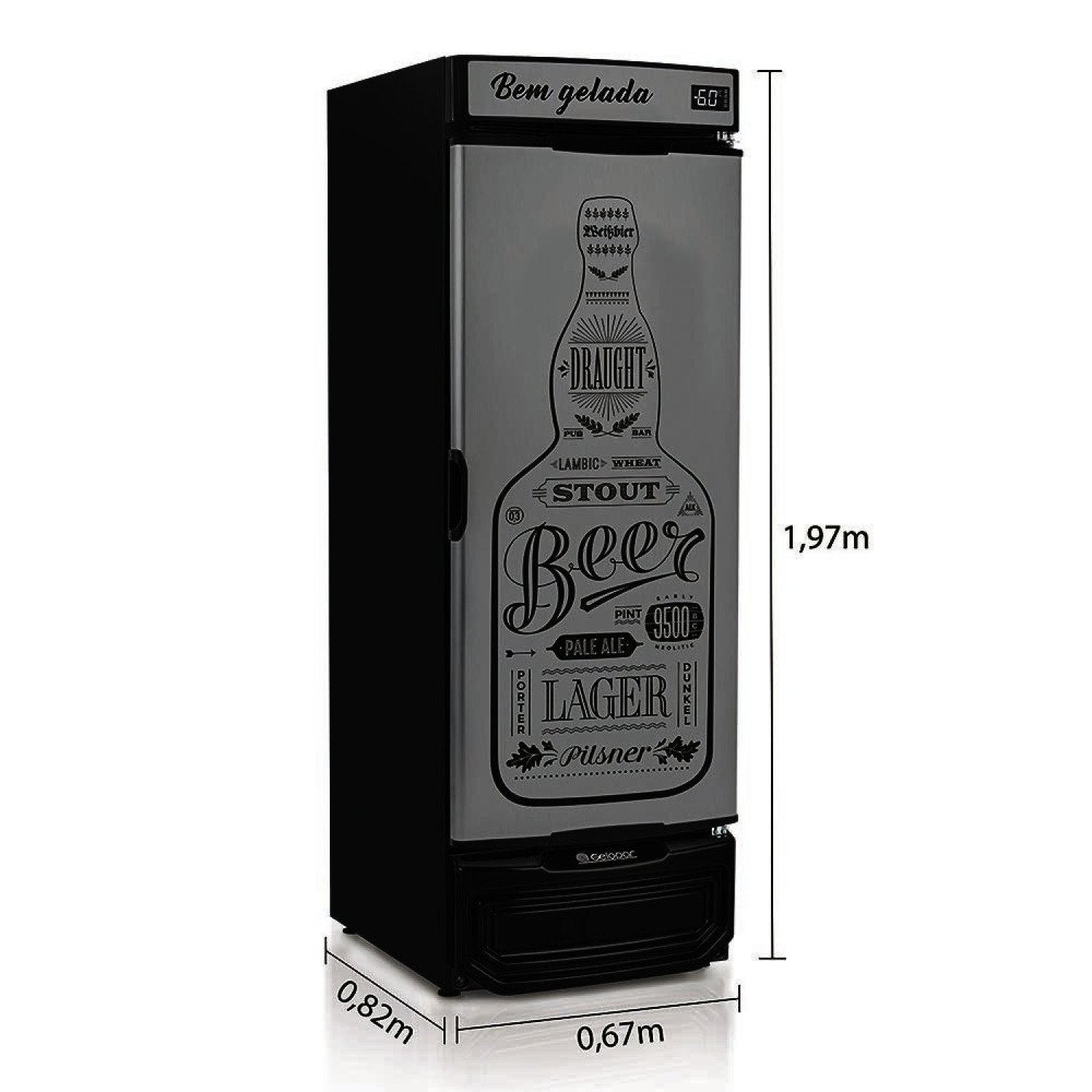 Cervejeira 570 Litros Frost Free Porta Cega GRB-57 GW PR Gelopar Preta 127v - 2