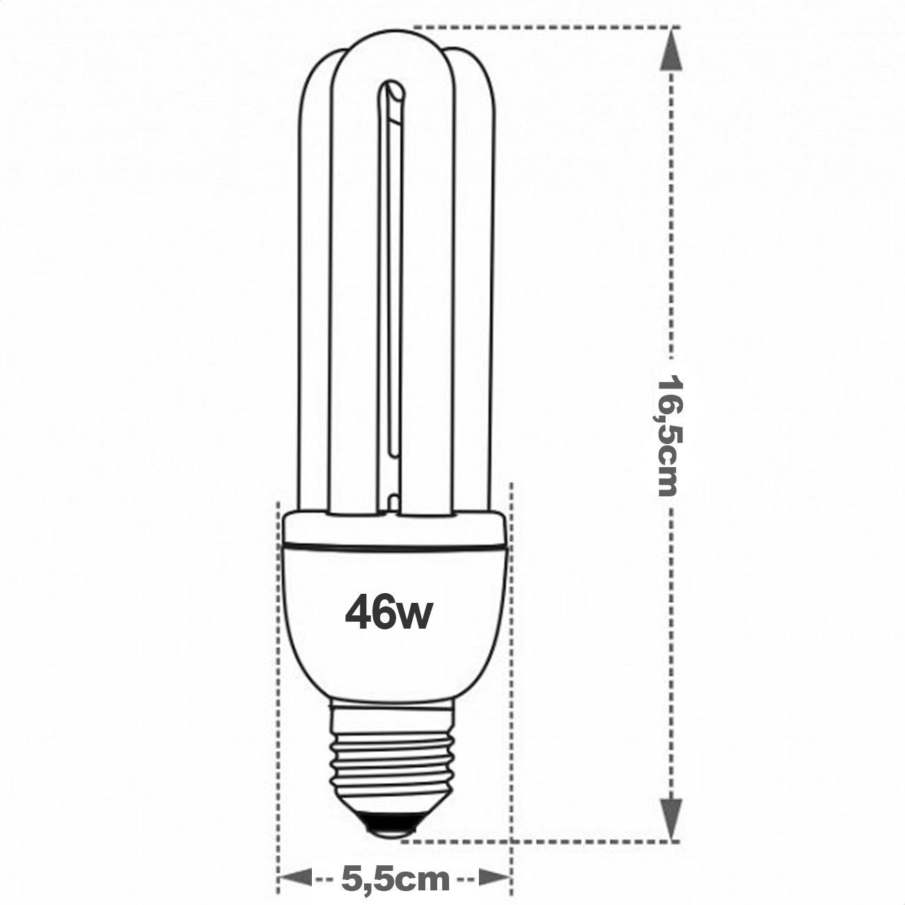 Lâmpada 3u 46W 6000k Fluorescente 220V para Softbox T-Photo (220V) - 2