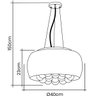 Pendente/plafon em Vidro e Cristal Attractive 40cm G9 - Lustre Design Moderno Sala/quarto: Cobre/110 - 3