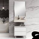 Ver imagem 2 de Bancada em Porcelanato para Banheiro 60cm Pró com Cuba Esculpida 