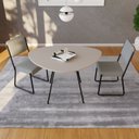Ver imagem 4 de Mesa de Jantar Orgânica 120cm Barcelona Branco/Off White