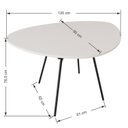 Ver imagem 2 de Mesa de Jantar Orgânica 120cm Barcelona Branco/Off White