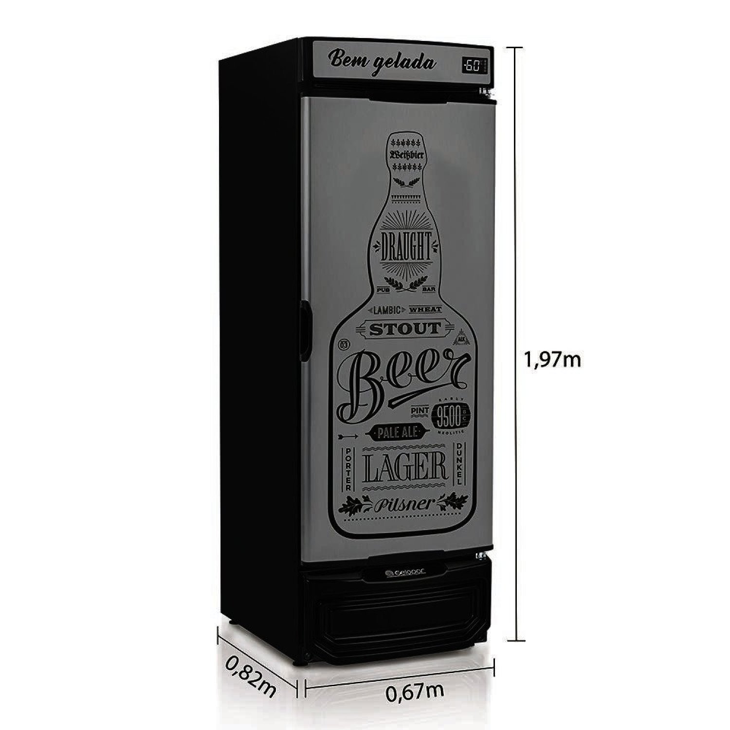 Cervejeira 570 Litros Frost Free Porta Cega GRB-57 GW PR Gelopar Preta 220V - 2