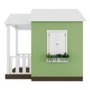 Ver imagem 7 de Casinha de Brinquedo Artesanal com Varanda MDF Branco/Verde - Criança Feliz Casinha com Varanda