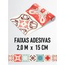 Faixa Decorativa Adesiva (autocolante) - Azulejos Hidráulicos 1 - 5