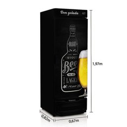 Cervejeira 570 Litros Frost Free Porta Cega GRB-57 QC PR Gelopar Preta 127v - 2