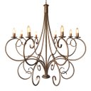 Ver imagem 7 de Lustre Provençal com Cúpulas Rústicas de Algodão p/ Casa Alto Padrão - Dourado