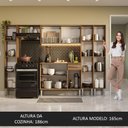 Ver imagem 6 de Armário de Cozinha Completa 261cm Rustic Emilly Madesa 06