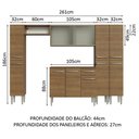 Ver imagem 4 de Armário de Cozinha Completa 261cm Rustic Emilly Madesa 06
