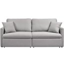 Ver imagem 6 de Sofá 3 Lugares Retrátil Reclinável para Sala de Estar 240cm Send K01 Linho Soft Cinza - Lyam Decor