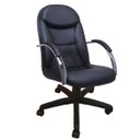 Ver imagem 3 de Kit 3 Cadeiras Escritório Day Pretas 1 giratória e 2 fixas