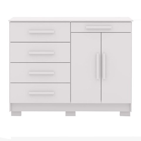 Comoda Sapateira 5g 2p 122 Cm Siri 20019 Branco Vlr
