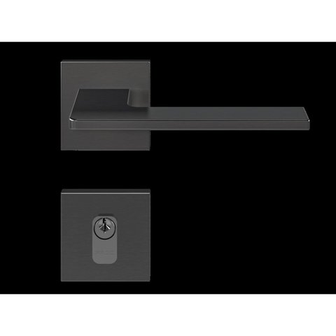 Fechadura Sara Grafite Escovado Externa