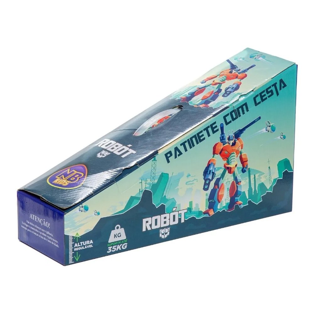 Brinquedo Patinete de Metal C/Plastico Marca Nbr- Azul Cod 0609963673575 - 7
