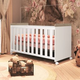 Quarto de Bebê com Berço 3 em 1 Roupeiro 3 Portas 2 Gavetas Cômoda 4 Gavetas Portugal Móveis Bonatto - 3