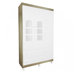 Quarto de Bebê com Berço 3 em 1 Roupeiro 3 Portas 2 Gavetas Cômoda 4 Gavetas Portugal Móveis Bonatto - 10