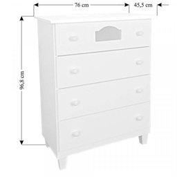 Quarto de Bebê com Berço 3 em 1 Roupeiro 3 Portas 2 Gavetas Cômoda 4 Gavetas Portugal Móveis Bonatto - 13