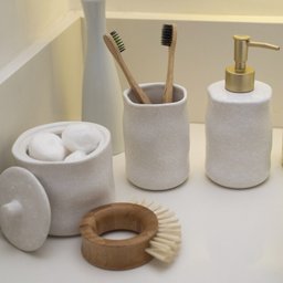 Porta Objetos de Cerâmica Orgânico Branco - Oikos - 6