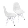 Kit 2 Cadeiras Estofada Botonnes Base Cromoda  - 1