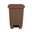 Ver imagem 1 de Lixeira 50l Retangular C- Pedal Marron Lar Plasticos 13245