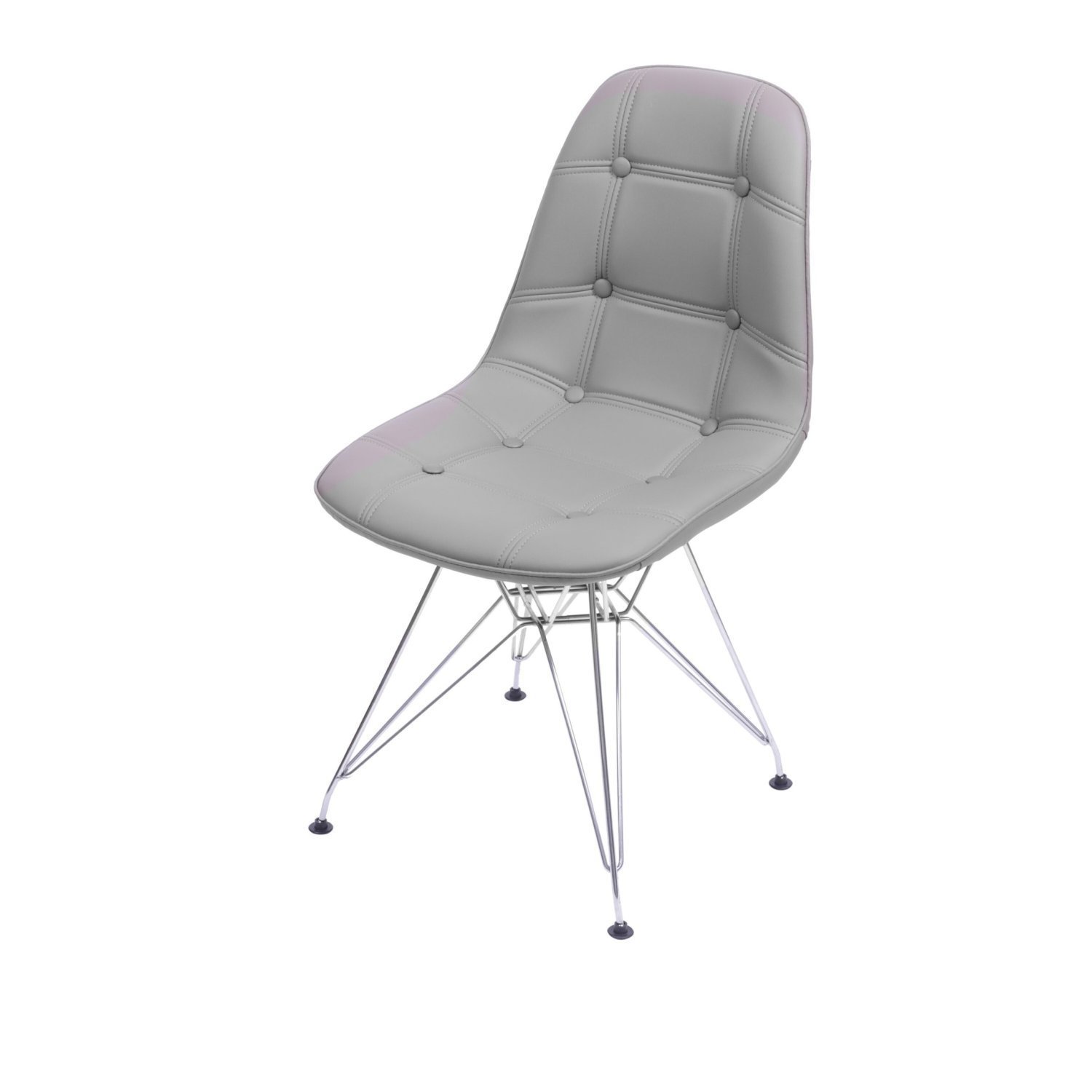 Kit 2 Cadeiras Estofada Botonnes Base Cromoda OR Design - 2
