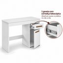 Ver mais imagens de Escrivaninha 1 Porta 1 Gaveta 100% MDF com Tampo Amplo Atenas Espresso Móveis