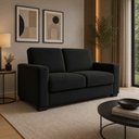 Ver imagem 7 de Sofá Namoradeira 3 Lugares 200cm Preto Suede Black House Decor